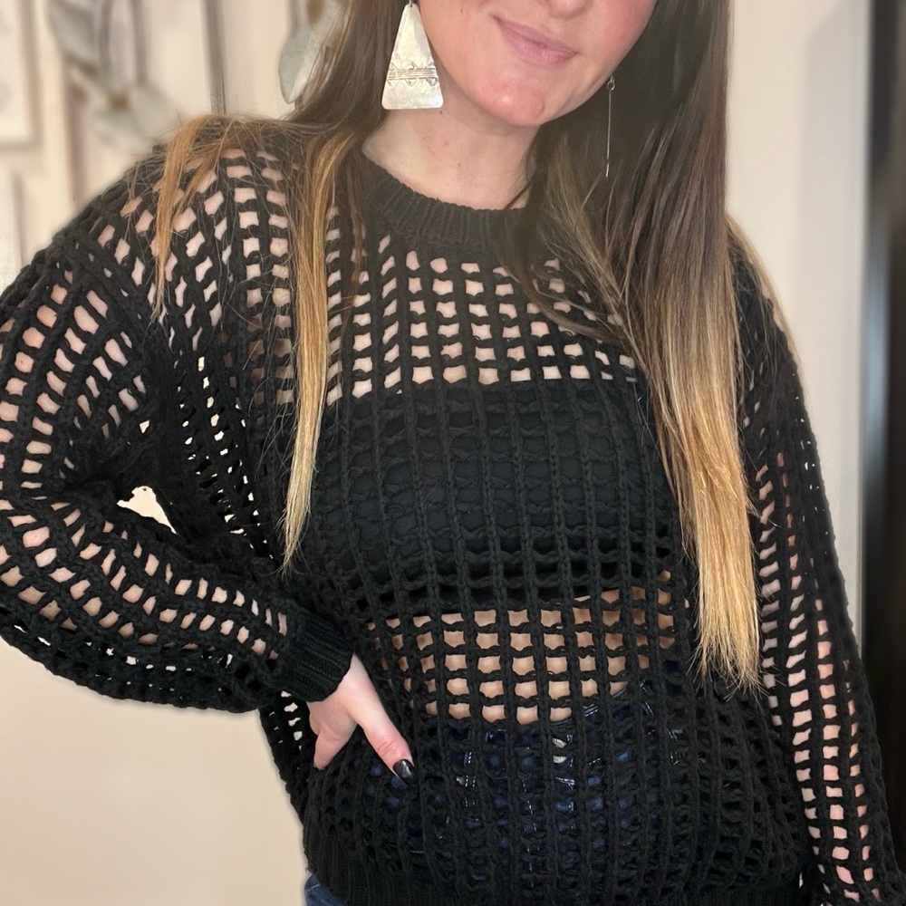 Chic Black Knit Sweater